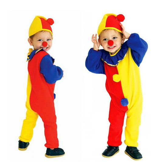 Sydanne Kids Clown Circus Costume Halloween Kids Boys Girls Baby Birthday Halloween - Clown jumpsuit / M