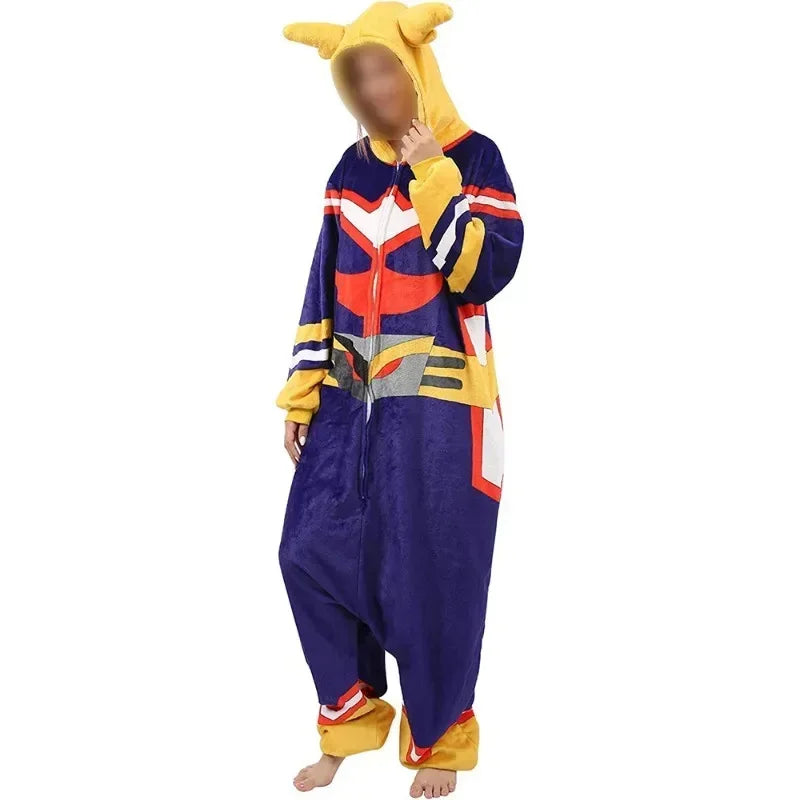 My Hero Academia Cartoon Costume Pajamas Olmet Bathrobe Cos Halloween One-piece Costume - View 4