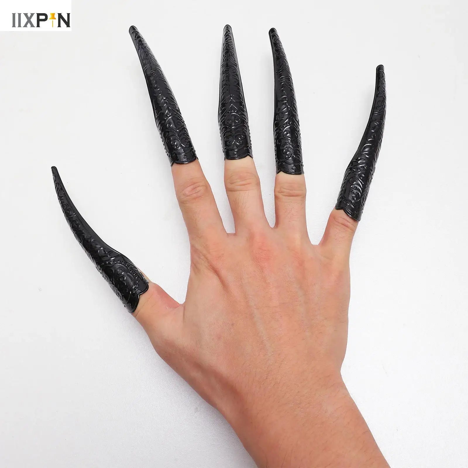 1 Pair Women Witch Long Nails Cat Vampire Demon Claw Gloves Costume Accessories for Halloween Party Mardi - product image 2