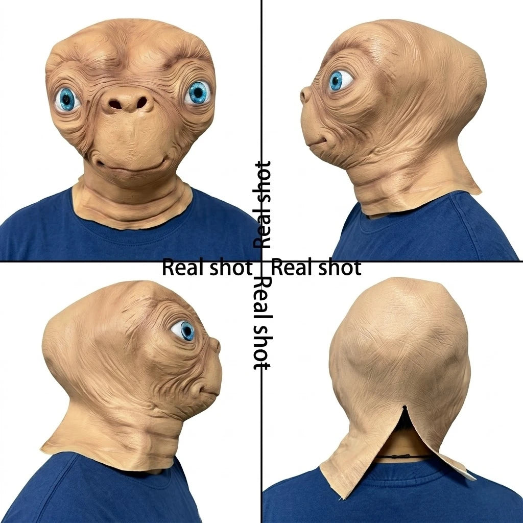 ET Alien Latex Mask Halloween Carnival Party Movie E.T. the Extra-Terrestrial RealisticCosplay