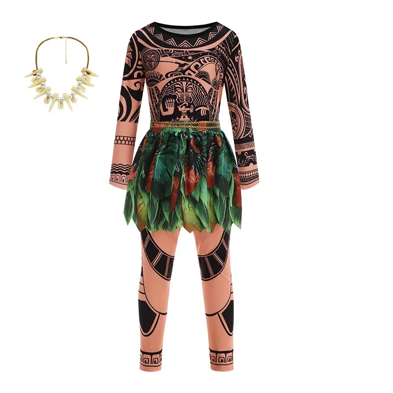 Maui Boys' Halloween Costume Set – Tattoo Top & Pants
