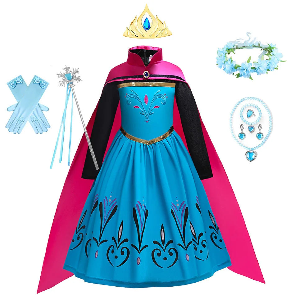 Girls Ice Queen-Inspired Halloween Costume Dress