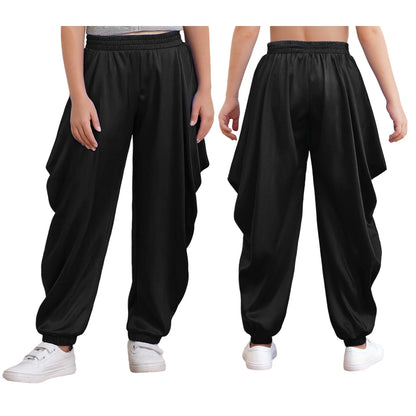 Kids' Arab Prince Satin Dhoti Pants Elastic Waistband Loose Baggy Trousers Costume - alternate view 12