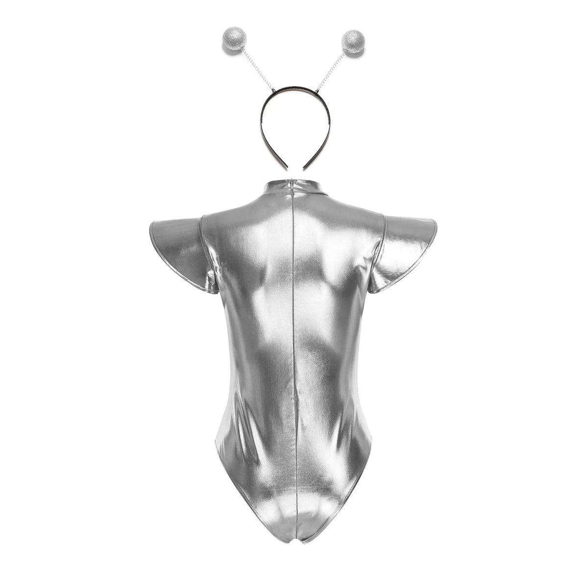 TiaoBug Women's Metallic Space Costume – Astronaut Bodysuit & Headwear