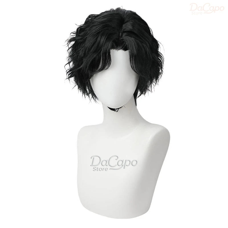Freak Circus Pierrot Costume Clown Outfit Costume Game Halloween Horror Men's Cosplay - Costume and wig / XXXL
