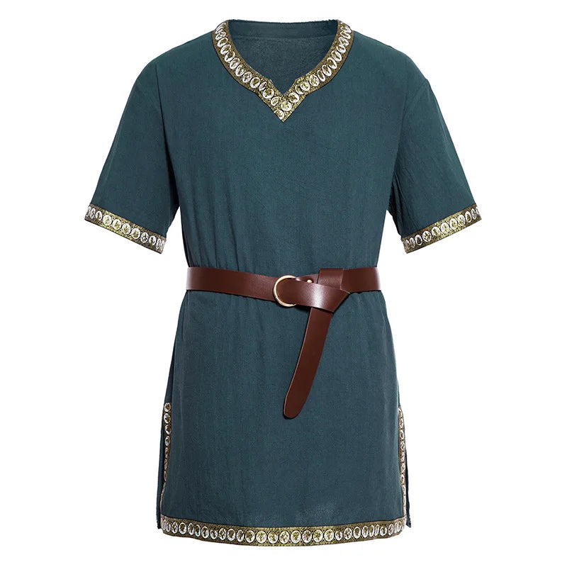 Knight Costume Medieval Costume Tunic Halloween Costumes for Men Adult Viking Pirate - Color 5 / S