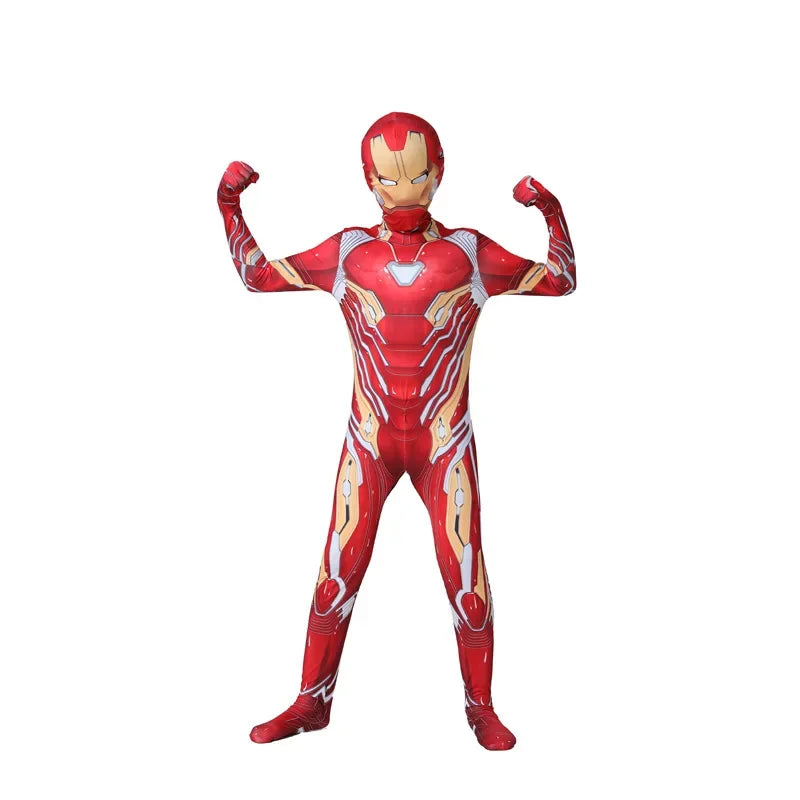 Kids Iron Man Costume Superhero Costume Cosplay Bodysuit Full Sets with Mask Halloween Costume for Kids - product image 2