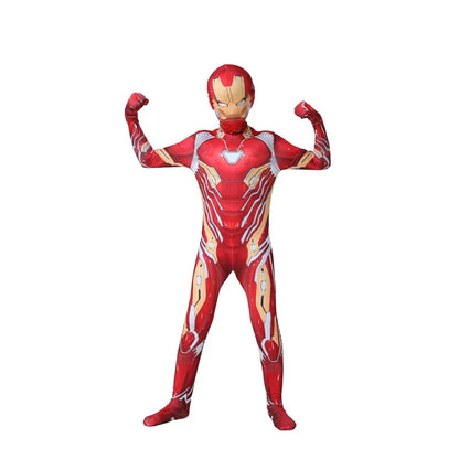 Kids Iron Man Costume Superhero Costume Cosplay Bodysuit Full Sets with Mask Halloween Costume for Kids - product image 2