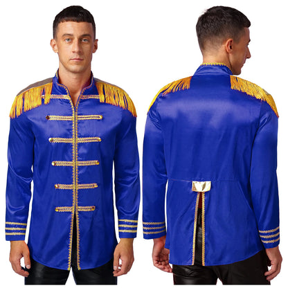 Men's Medieval SGT Sergeant Pepper Tassel Jackets Coat Hippy Costume - alternate view 12