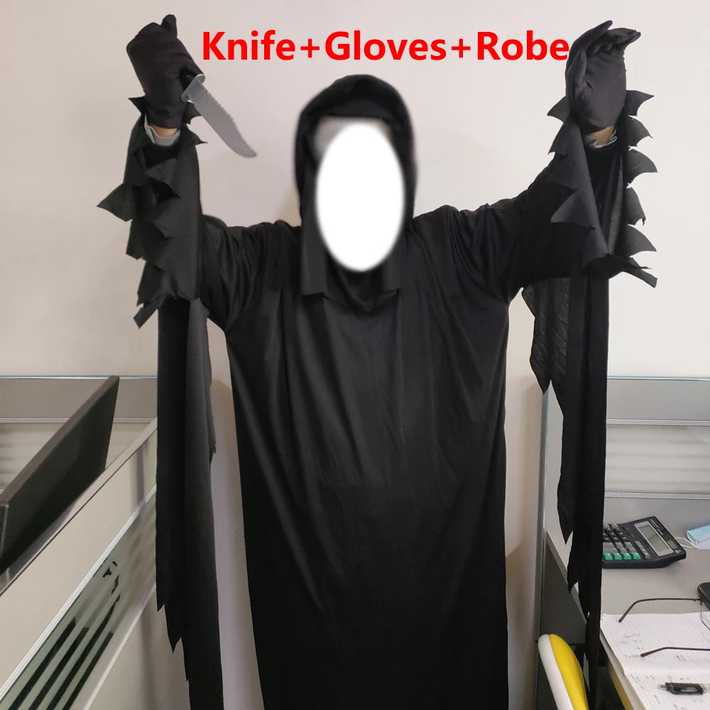 Halloween Adult Male Demon Horror Movie Death Costume Dress Accessories Props - Costume / 66.9–74.8 in (170–190 cm)