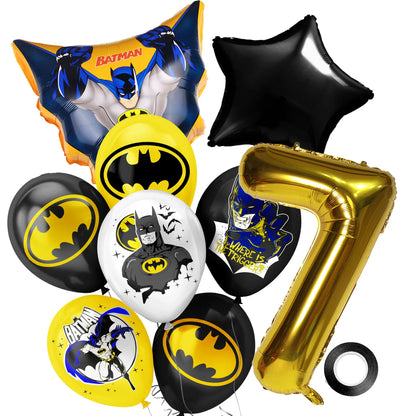 Hot New Anime Batman Balloons Set Birthday Party Decoration 1-9 Number Star Foil Balloon Kit Toys Party - product image 13
