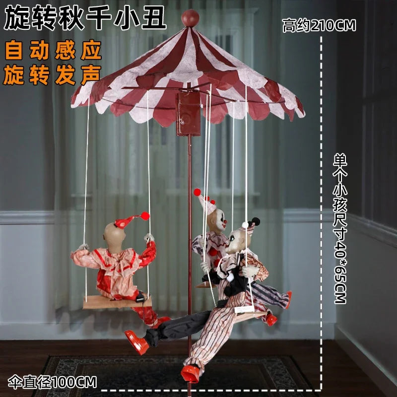 Decoration Large Electric Skull Sensing Sound Ghost Witch Pumpkin Man