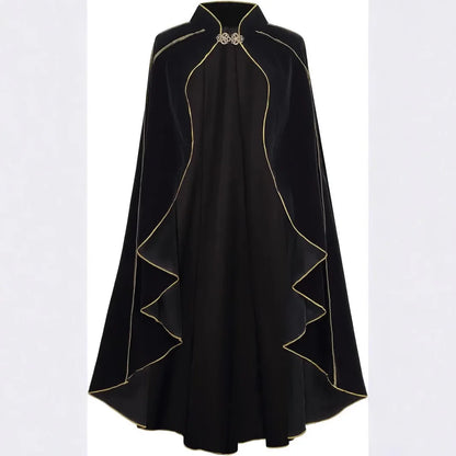 Men's Medieval Cloak Cape Shawl Pirate Robe Lord Retro Costume - alternate view 2