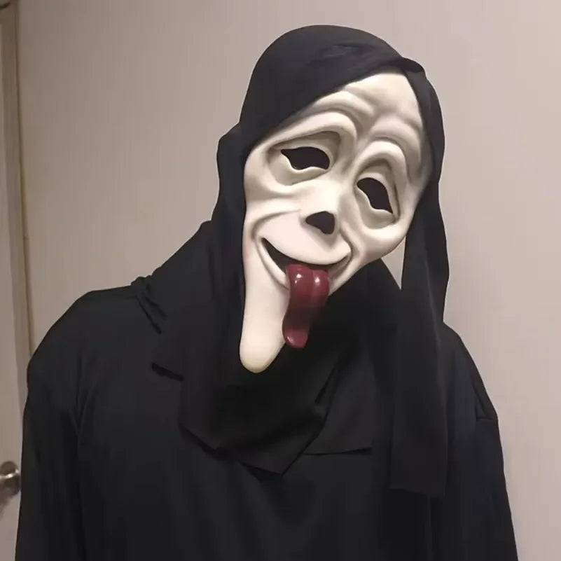 Screaming Skeleton Horror Mask – Latex Halloween Costume