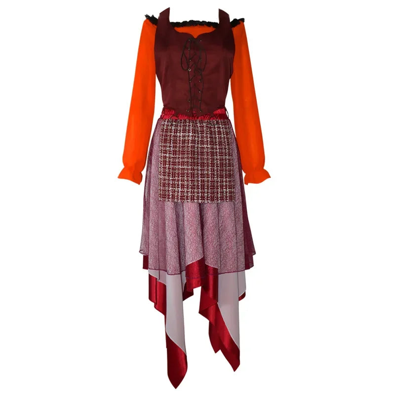 Adult Halloween Hocus Pocus Witch Mary Sarah Winifred Dress Cospaly Vampire Movie - B / M