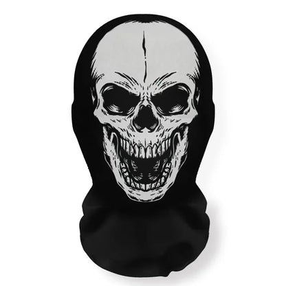Halloween Skeleton Mask Elastic Mesh Hood Scary Costume Prop Breathable Face Cover Hood - View 22