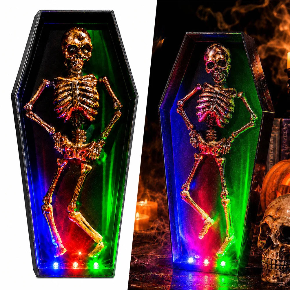 Halloween Coffin Dancing Skeleton Toy Ornament, Halloween Dancing Skull With - product image 6