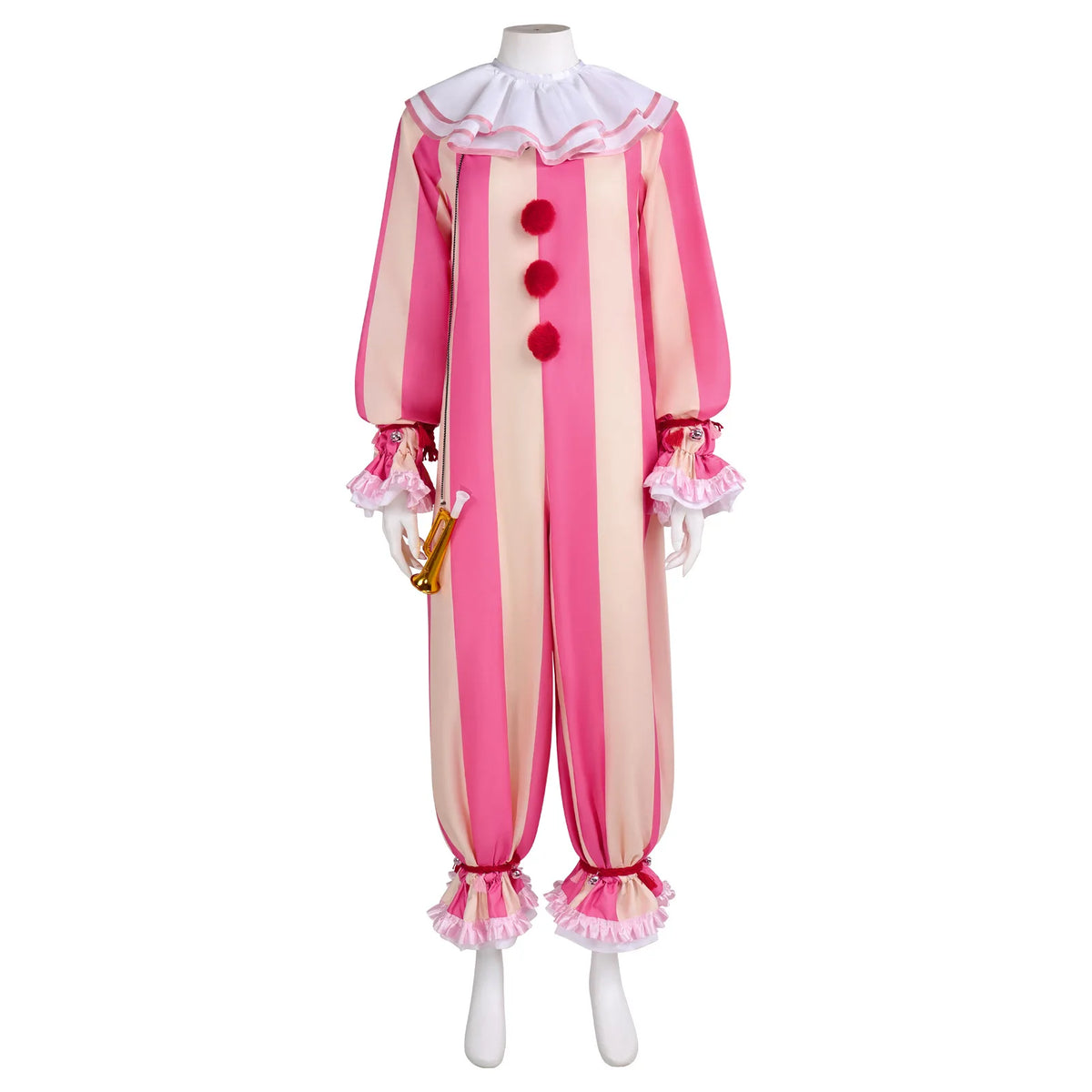 Clown Jumpsuit Costume - Pink - Halloween Costume