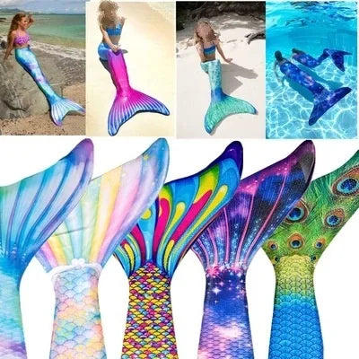 Kids Adult Swimming Mermaid tail Girl Mom Costume Mermaid Costume Children Gift