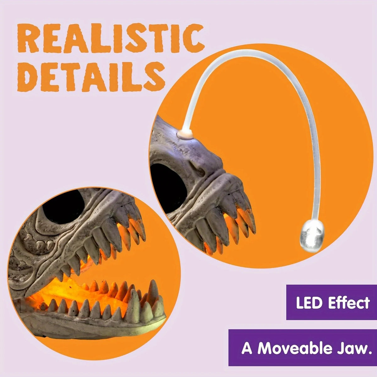LED Skeleton Fish Halloween Graveyard Decoration - product image 4
