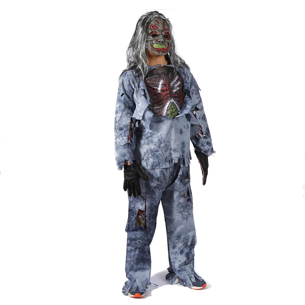 Adult Zombie Horror Costume – Black Corpse Halloween Outfit