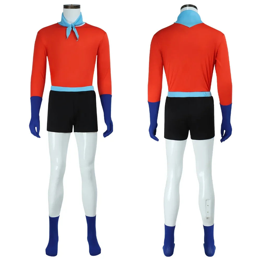Mermaid Man Costume Barnacle Outfit Set Sponge Bob Superhero Costume Adult Men's Costumes - Mermaid Man-A / M