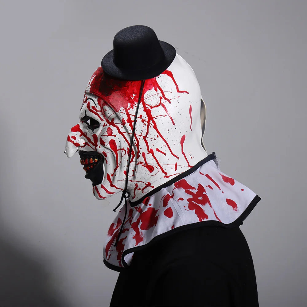 Horror Bloody Terrifier 3 Art the Clown Mask Costume Demon Joker Killer Latex Helmet - View 4