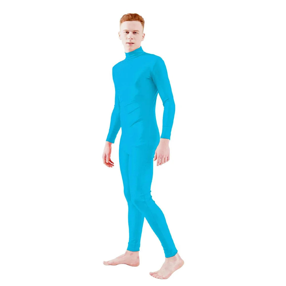 Kids' Full Bodysuit Zipper Without Hood Zentai Unitard Jumpsuits Green Costume - alternate view 12