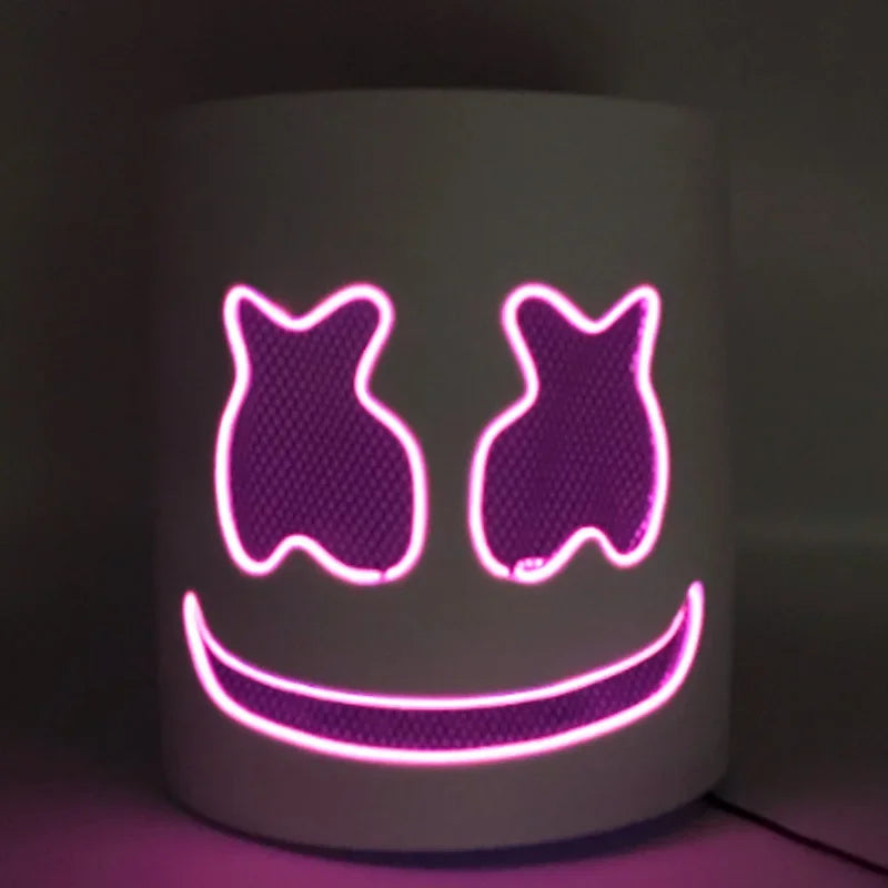 DJ Music Festival Props Full Head with Flashing Style Glow Marshmello LED Mask - alternate view 12