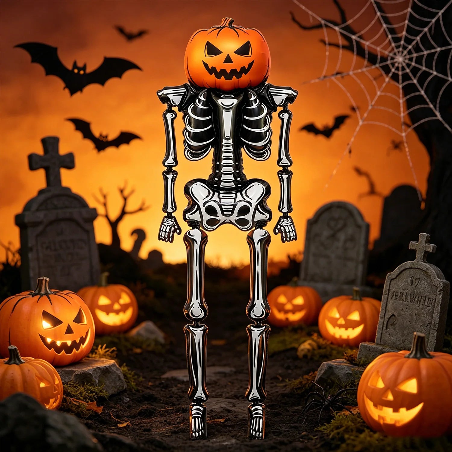 Halloween Skull Balloon, Giant Skeleton Foil Balloon, Halloween Skull - product image 3