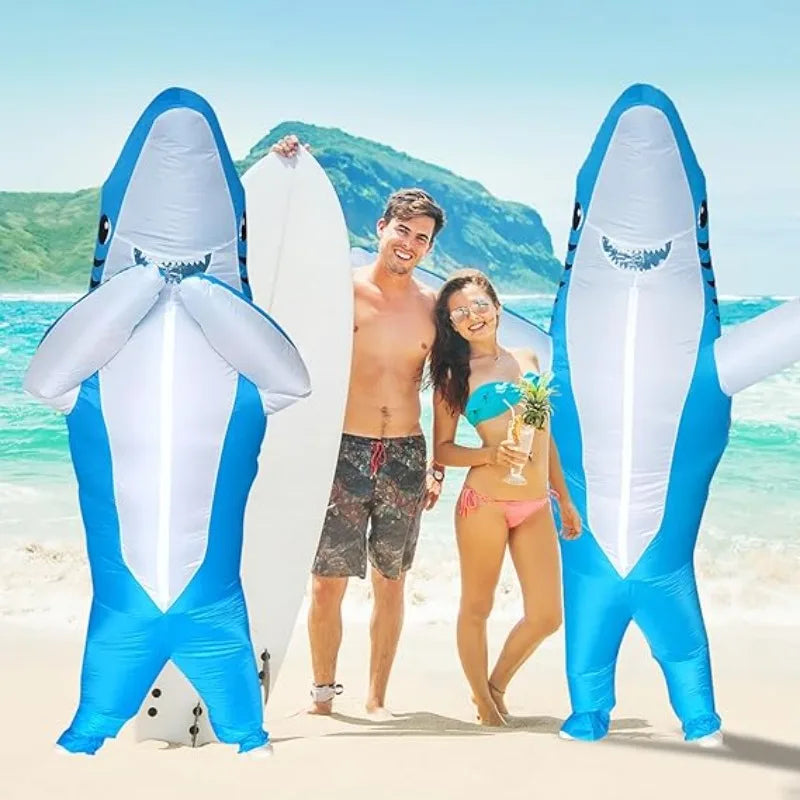 Adult Shark Cosplay Inflatable Halloween Costume Halloween Birthday Gift Cosplay Party Inflatable Costume
