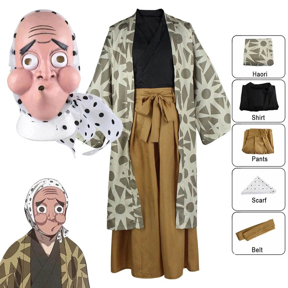 Haganetsuka Hotaru Costume Anime Demon-Hunting Anime Hotaru Haganezuka Costume Kimono Mask - only mask / XXL