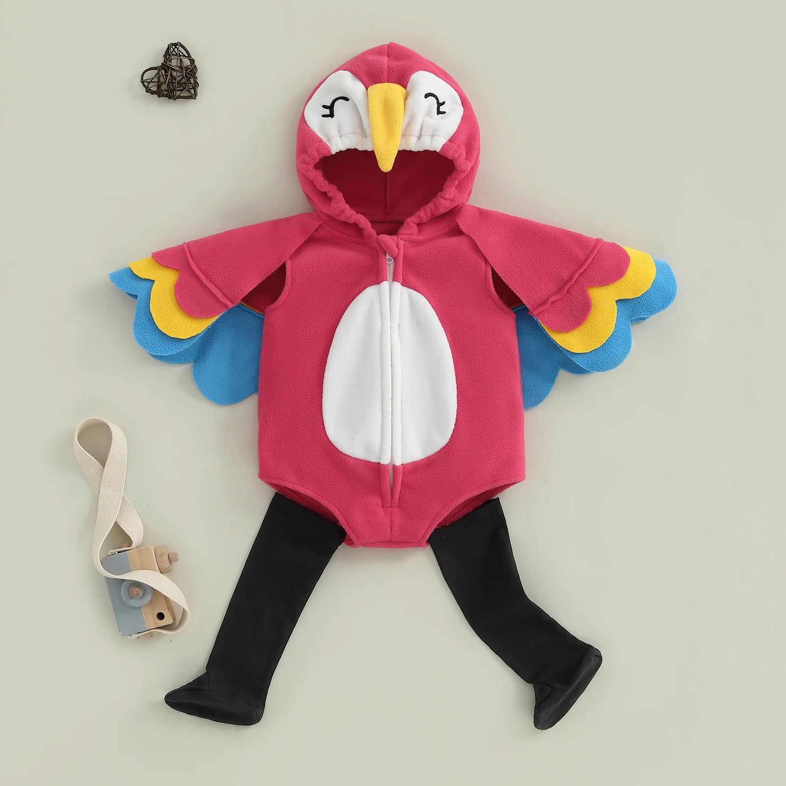 Kids' Hooded Romper Jumpsuit Long Socks Bird Costume - alternate view 4