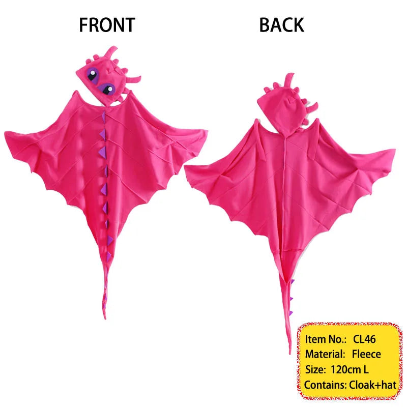 Dragon Costume Cloak with Hat Toothless Dragon Costume Cape Halloween Costumes Cosplay Dinosaur Costume - product image 10