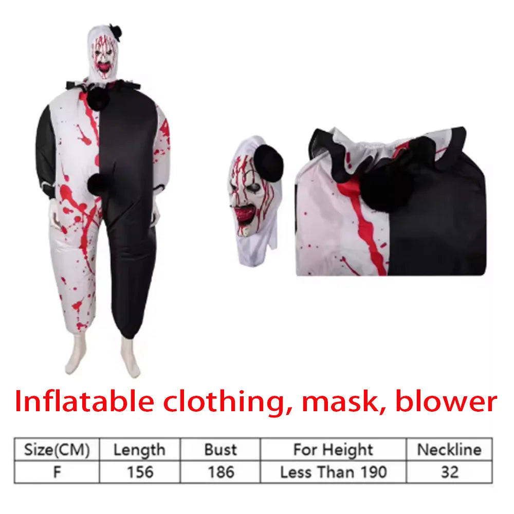 Art the Clown Terrifier Costume Dress Outfit Latex Masks Kids Adult Men Women Roleplay - Costume B / L