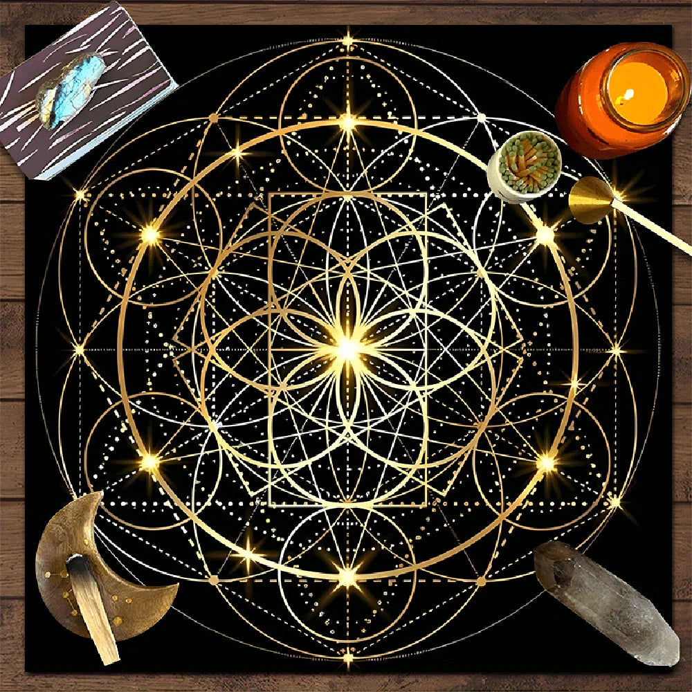 Sun & Moon Celestial Tarot Altar Cloth