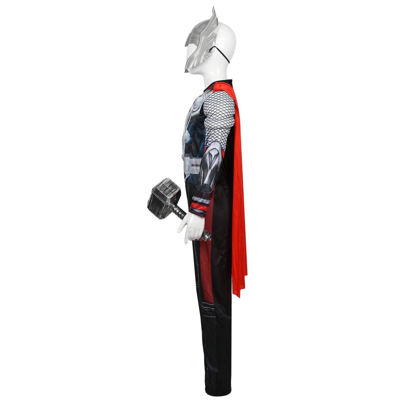 SuperHero Kids Thor Costume Kids Muscle Cosplay Costume Harmmer Halloween Up Jumpsuit - View 5