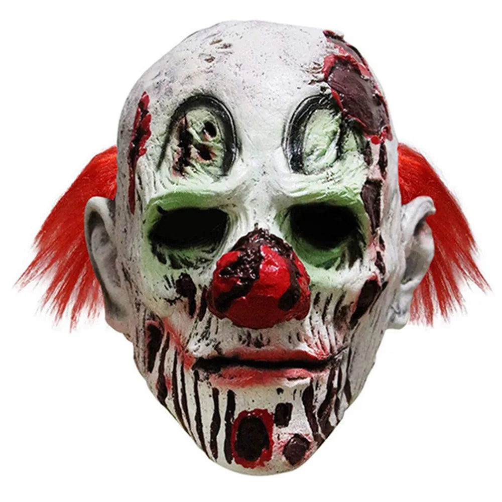 Halloween Scary Evil Clown Mask Horror Face Zombie Costume - China Mainland