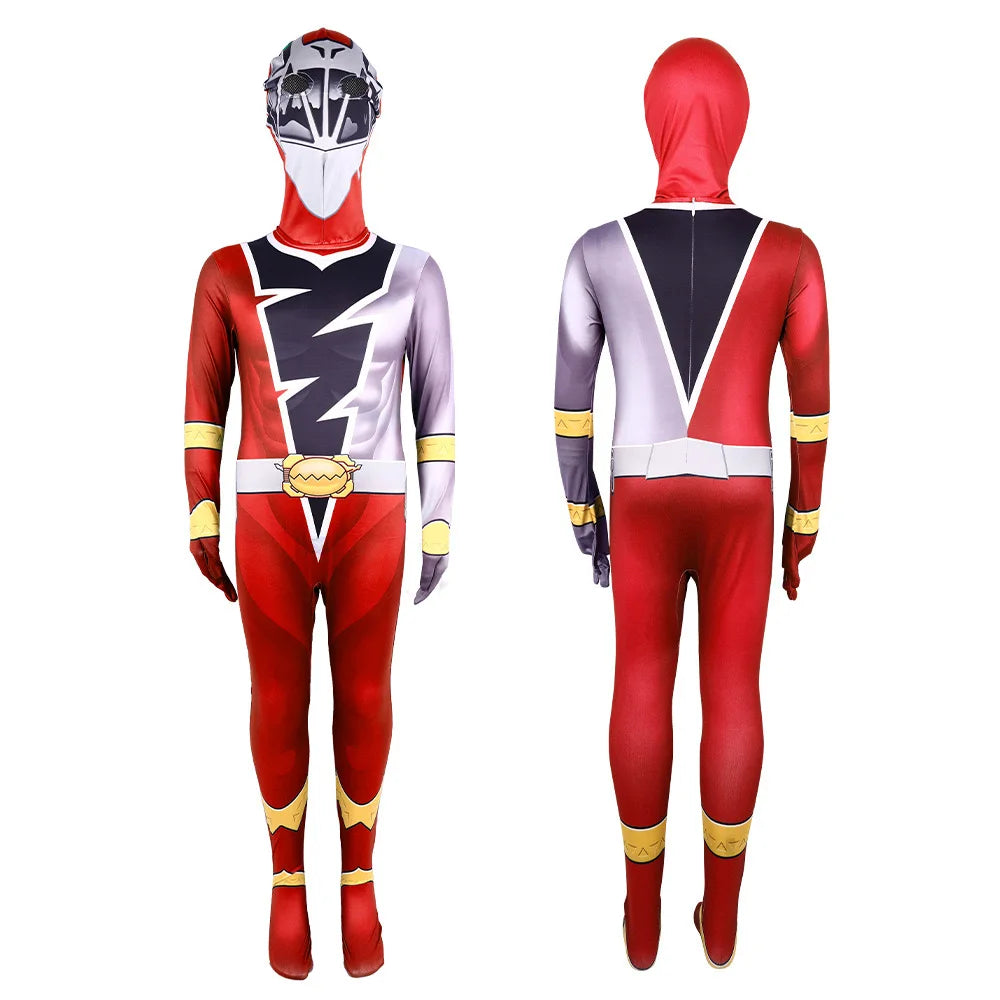 Anime Fancy Adult Ranger Kishiryu Sentai Ryusoulger Costume Jumpsuit Halloween Men - Pink / 110