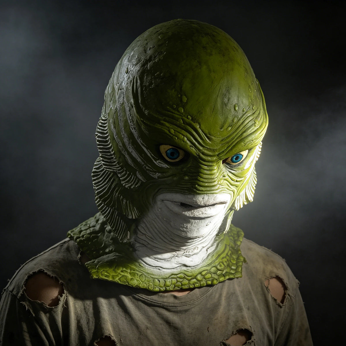Green Fish Head Monster Full Face Mask Halloween Mask - product image 5