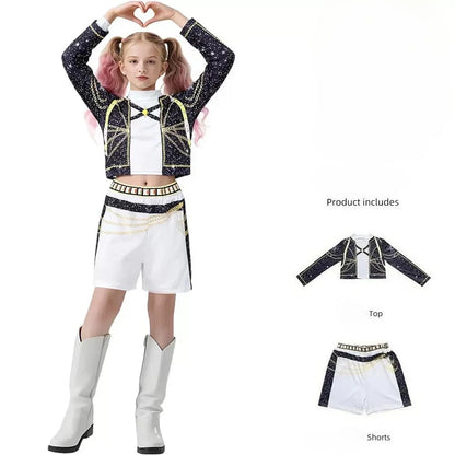 New Warrior K Pop Disguise Rumi Costume Zoey Cosplay Mira Clothes Black 3D Printing Girls Group Women - product image 13