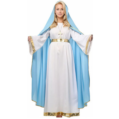 Women's Women's Halo Virgin Mary Costume Halloween Women Nativity Suit Biblical - product image 3