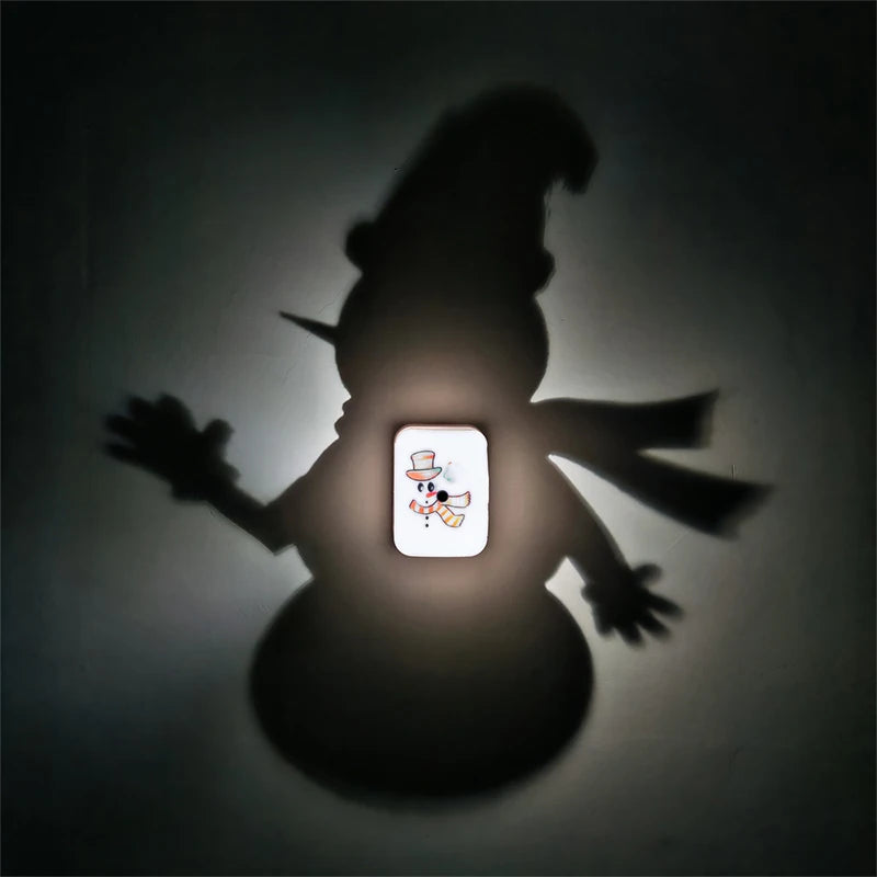 Halloween Christmas Projection Lamp Pumpkin Bat Pattern Wall Night Light Ambient Festive Decor Light Holiday