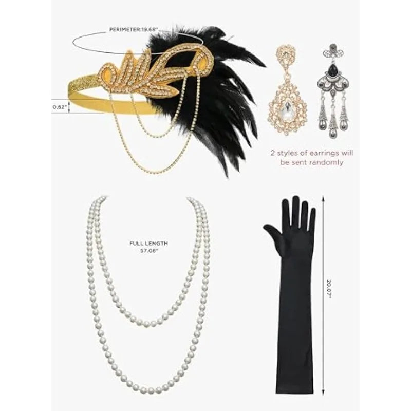 Flapper Dresses 1920s,Great Gatsby Dresses for Women Fringe Roaring 20s Costumes with 20s Accessories for Harlem Nights