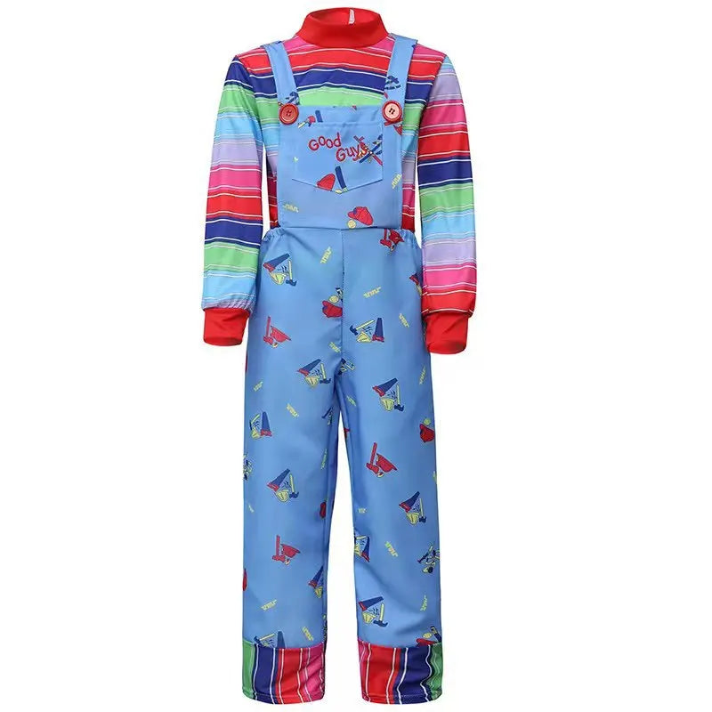 Horror Doll Colorful Striped Top Retro Men's Dress Halloween Costume - product image 7