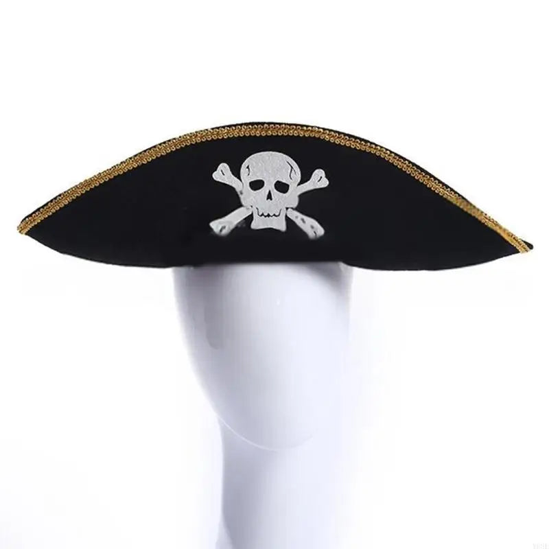 Pirate Captain Hat for Women Men Unisex Halloween Costume Pirate Hat Party Hat Y08E - product image 2