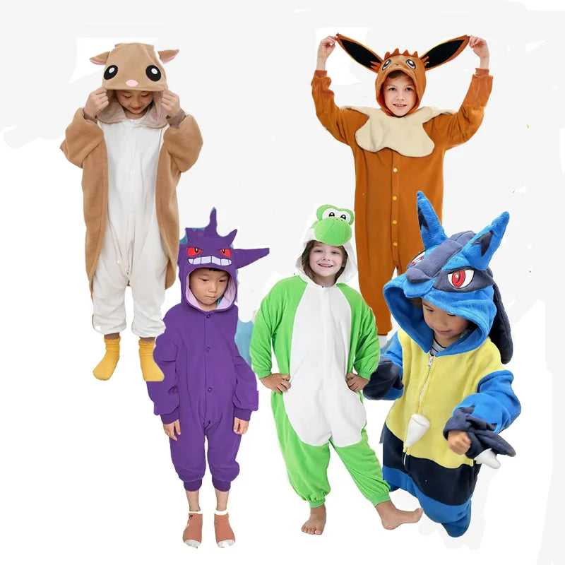 Pokemon-Inspired Animal Onesie Costumes for Kids | Kigurumi Pajamas