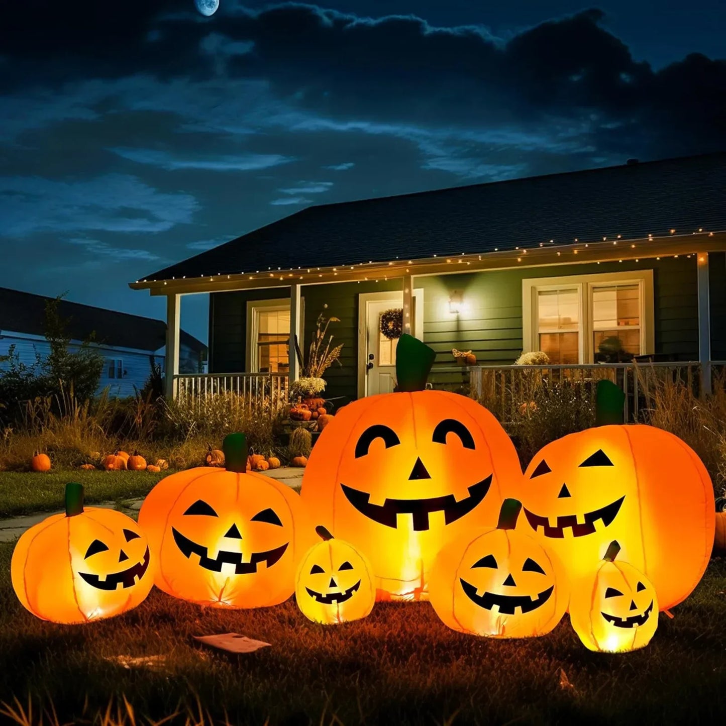Halloween Inflatable Arch Toys Model Built-in LED Light Pumpkin Prop Outdoor Indoor Home Garden Party Terror - product image 13