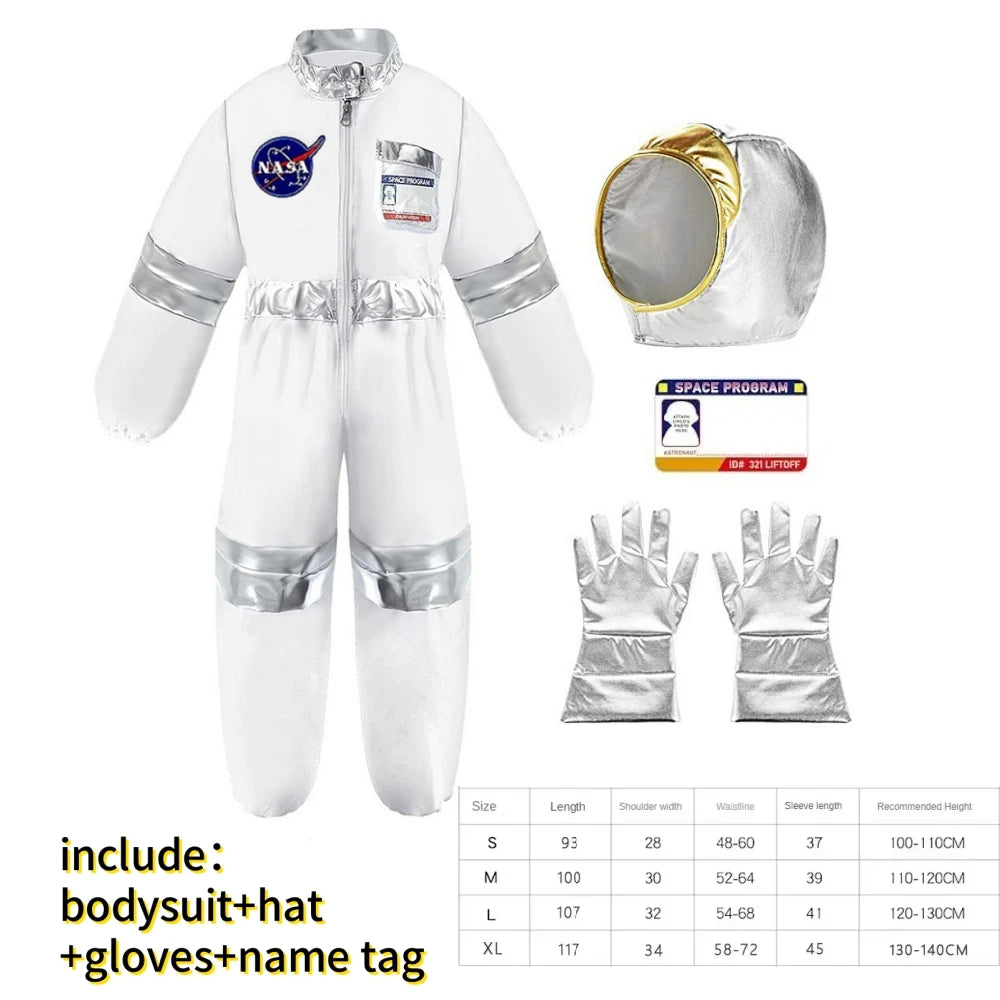 Boy'S Space Suits Astronaut Costume For Kids Cosplay Girl Space Performance Astronaut Spaceman