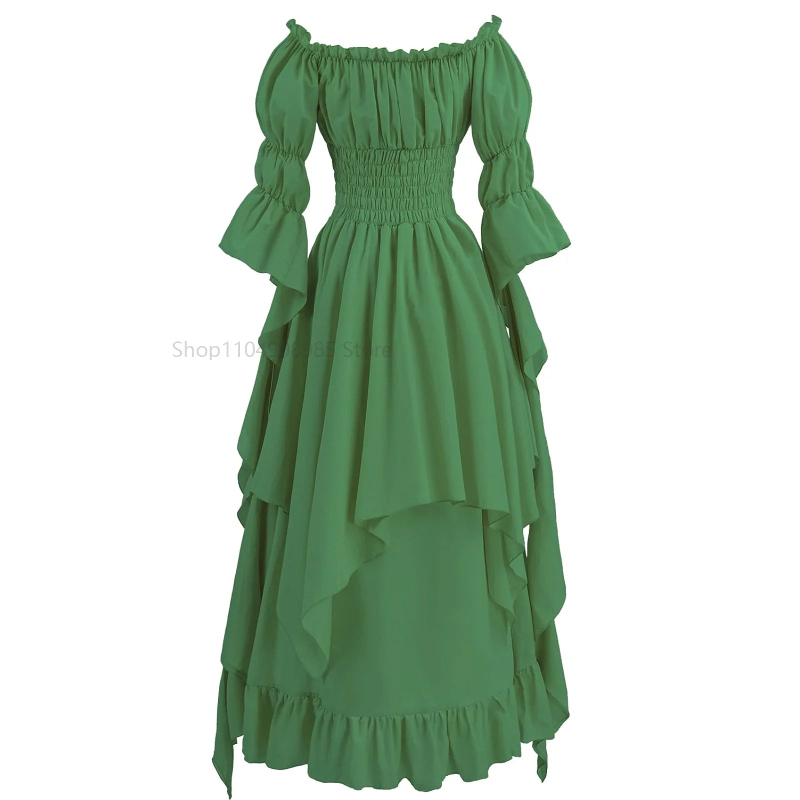 Women's Gothic Witch Dress Medieval Renaissance Costume Victorian Shoulder Off Sexy Dress for Halloween Party - product image 8